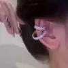 3.95ct Round Cut White Sapphire Clip Earrings