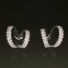 3.95ct Round Cut White Sapphire Clip Earrings