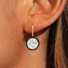 7.6ctw Round Cut White Sapphire Vintage Drop Earrings