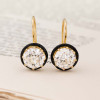 7.6ctw Round Cut White Sapphire Vintage Drop Earrings