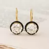 7.6ctw Round Cut White Sapphire Vintage Drop Earrings