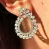 14ctw Pear Cut White Sapphire Drop Earrings