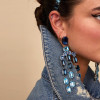 30ctw Emerald Cut Aquamarine Statement Chandelier Earrings