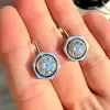 6ctw Round Cut Two Tone Vintage Drop Earrings
