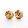 4ctw Bezel-setting Heart Cut Chunky Hoop Huggie Earrings