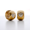 4ctw Bezel-setting Heart Cut Chunky Hoop Huggie Earrings
