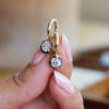 11ctw Cushion Cut Vintage Two Tone Drop Earrings