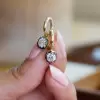 11ctw Cushion Cut Vintage Two Tone Drop Earrings