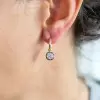 11ctw Cushion Cut Vintage Two Tone Drop Earrings