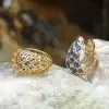 11ctw Oval Cut Blue Sapphire Vintage Huggie Hoop Earrings
