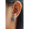 11ctw Oval Cut Blue Sapphire Vintage Huggie Hoop Earrings