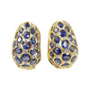 11ctw Oval Cut Blue Sapphire Vintage Huggie Hoop Earrings