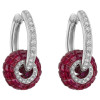 8ctw Invisible Set Blue Sapphire/Ruby Ball Drop Earrings