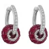 8ctw Invisible Set Blue Sapphire/Ruby Ball Drop Earrings