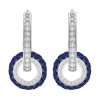 8ctw Invisible Set Blue Sapphire/Ruby Ball Drop Earrings