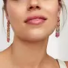 9ctw Baguette Cut Multicolor Sapphire Chandelier Earrings