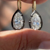 8ctw Pear Cut White Sapphire Vintage Drop Earrings