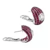 10ctw Invisibly Set Blue Sapphire Vintage Huggie Hoop Earrings