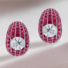 10ctw Invisibly Set Blue Sapphire Vintage Huggie Hoop Earrings