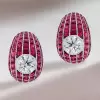 10ctw Invisibly Set Blue Sapphire Vintage Huggie Hoop Earrings