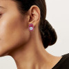 10ctw Invisibly Set Blue Sapphire Vintage Huggie Hoop Earrings