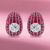 10ctw Invisibly Set Blue Sapphire Vintage Huggie Hoop Earrings