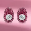 10ctw Invisibly Set Blue Sapphire Vintage Huggie Hoop Earrings