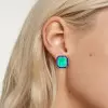 22ctw Asscher Cut Emerald Sapphire Halo Stud Earrings