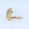 22ctw Asscher Cut Emerald Sapphire Halo Stud Earrings