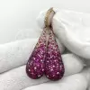 16ctw Ruby Paved Waterdrop Dangle Earrings