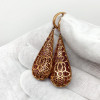 16ctw Ruby Paved Waterdrop Dangle Earrings