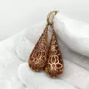 16ctw Ruby Paved Waterdrop Dangle Earrings