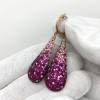 16ctw Ruby Paved Waterdrop Dangle Earrings