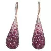 16ctw Ruby Paved Waterdrop Dangle Earrings