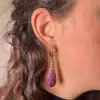 16ctw Ruby Paved Waterdrop Dangle Earrings