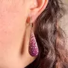 16ctw Ruby Paved Waterdrop Dangle Earrings