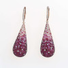 16ctw Ruby Paved Waterdrop Dangle Earrings