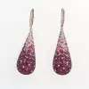 16ctw Ruby Paved Waterdrop Dangle Earrings