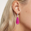 30ctw Invisible Set Ruby Waterdrop Dangle Earrings