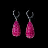 30ctw Invisible Set Ruby Waterdrop Dangle Earrings