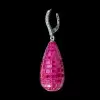 30ctw Invisible Set Ruby Waterdrop Dangle Earrings
