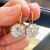 16ctw Huge Round Cut Simple Vintage Drop Earrings