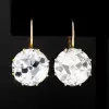 16ctw Huge Round Cut Simple Vintage Drop Earrings