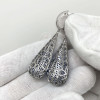 16ctw Blue Sapphire Paved Waterdrop Dangle Earrings