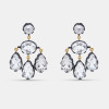40ctw Multicolor Sapphire Two Tone Drop Earrings