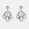 40ctw Multicolor Sapphire Two Tone Drop Earrings