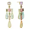 46ctw Multi-cut Multicolor Sapphire Large Statement Earrings