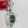 13.5ct Oval Cut  Emerald Sun Earrings in Gold