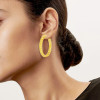 18ctw Cushion Cut Yellow Sapphire Hoop Earrings