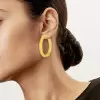 18ctw Cushion Cut Yellow Sapphire Hoop Earrings